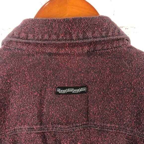 Vans Maroon Long Sleeve Flannel Men's Sz Large - Picture 12 of 12